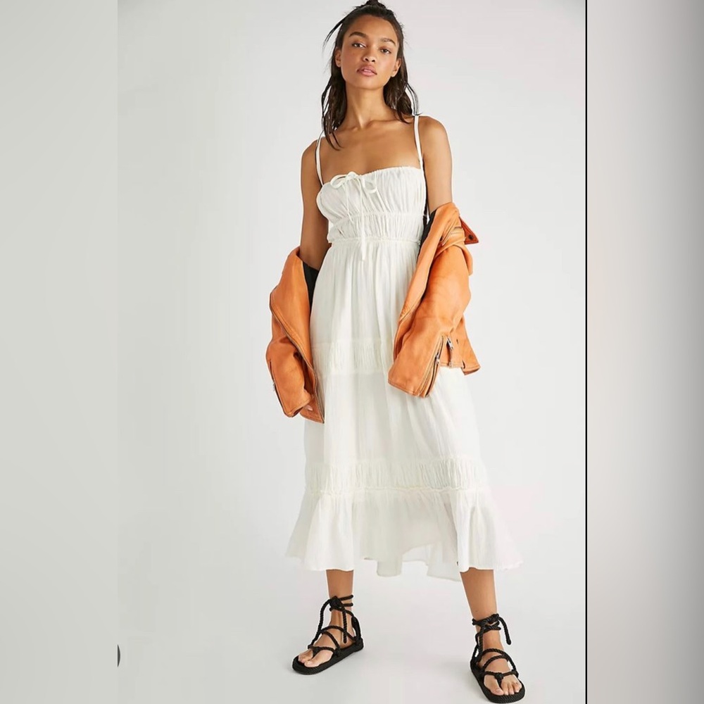 Free People Taking Sides Maxi Cream
